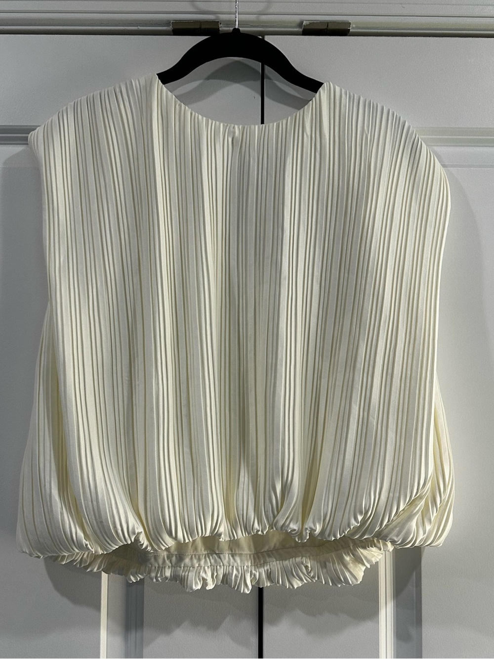 Pleated Bubble Hem Top NWT